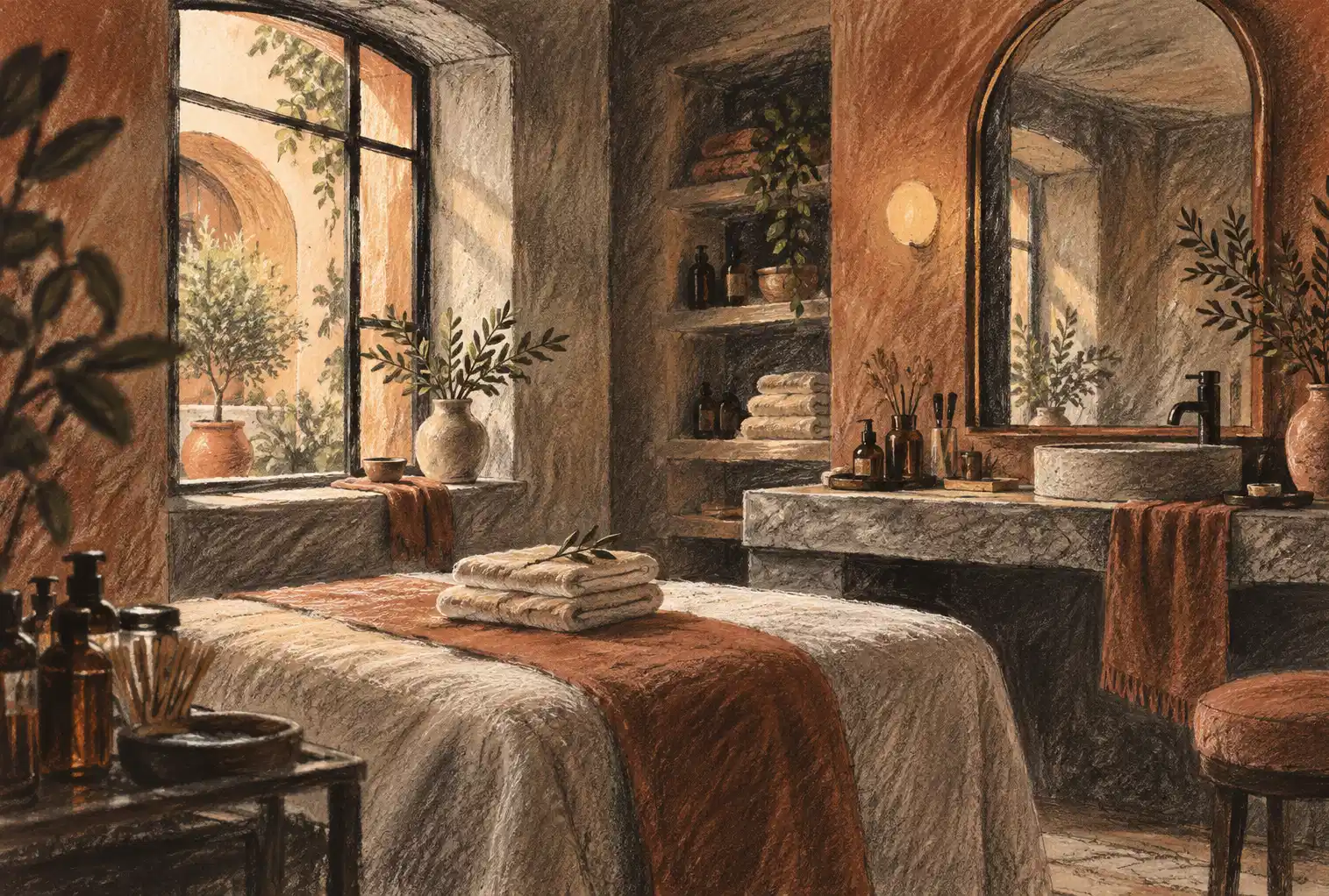 Illustration of beauty businesses and their working space